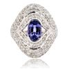 Image 1 : 1.88 ctw Tanzanite and 1.85 ctw Diamond 14K White Gold Ring