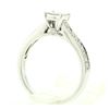 Image 6 : 14k White Gold 0.79 ctw Illusion Solitaire Princess Cut Diamond Engagement Ring
