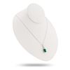 Image 1 : 4.54 ctw Emerald and 0.31 ctw Diamond 14K White Gold Pendant/Necklace