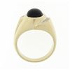 Image 7 : Men's Vintage 14K Gold Oval Cabochon Brown Star Sapphire & Diamond Cocktail Ring