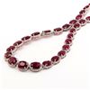 Image 3 : 65.37 ctw Burmese Ruby and 9.32 ctw Diamond 14K White Gold Necklace (GIA CERTIFI
