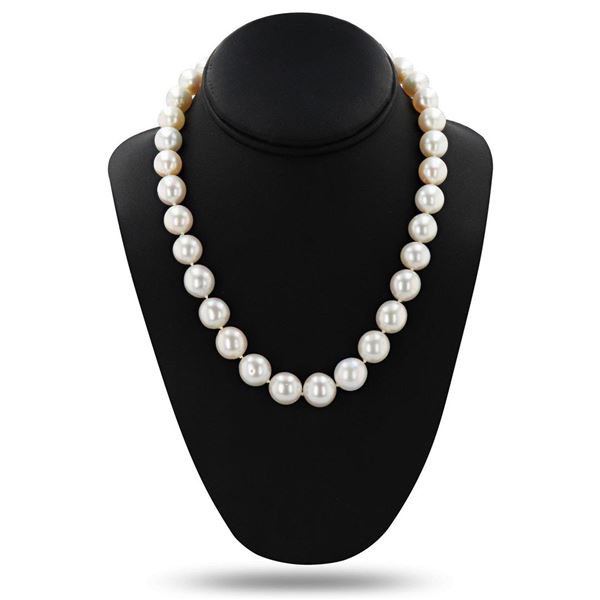 11mm to 14mm South Sea Pearl 14K White Gold Necklace