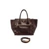 Image 1 : Prada Brown Nero Glace Calf Leather Double Tote Bag