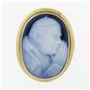 Image 4 : Vintage 18K Gold Carved Pope John Paul II Hardstone Cameo Pendant Brooch Pin