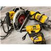 Image 2 : 3 PIECES DEWALT SKILL SAW DWE575SB DEWALT HEAT GUN, DEWALT 5 INCH ANGLE GRINDER