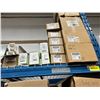 Image 2 : 2 SHELVES OF ASSORTED ELECTRICAL BOXES, FACE PLATES, WALL PLATES, EXT RINGS,