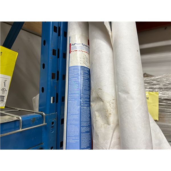 1 FULL ROLL (9 FT X 100 FT)AND 3 PART ROLLS OF TYVEK HOMEWRAP