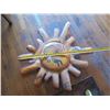 Image 2 : Qty 3 Lightweight Metal Mexican Wall Hangings: Sunshine & Cactus Kokopelli, Misc Sizes