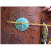 Image 4 : Qty 3 Lightweight Metal Mexican Wall Hangings: Sunshine & Cactus Kokopelli, Misc Sizes