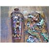 Image 2 : Qty 3 Lightweight Metal Mexican Wall Hangings: Gecko, Cactus Kokopelli & Jar, Misc Sizes