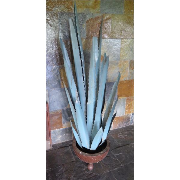 Metal Artificial Aloe Plant in Pot 63"H