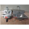 Image 1 : Qty 2 Metal Wall-Mount Sinks 12'x11" & 19"x13"