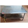 Image 1 : Metal Work Table w/ Splashguards & Undershelf 48"x30"x26"H