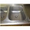 Image 5 : Metal 3-Basin Sink w/ Dual Sideboards (no faucet) 90"x26"x44"H