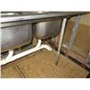 Image 5 : Metal 3-Basin Sink w/ Dual Sideboards (no faucet) 90"x26"x44"H