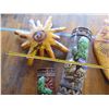 Image 5 : Qty 4 Lightweight Metal Mexican Wall Hangings: Sunshine, Cactus & Jars, Misc Sizes