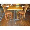 Image 2 : Qty 5 Square Wooden Tables 30"x30"x42"H w/ 10 Chairs