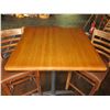 Image 3 : Qty 5 Square Wooden Tables 30"x30"x42"H w/ 10 Chairs