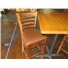 Image 4 : Qty 5 Square Wooden Tables 30"x30"x42"H w/ 10 Chairs