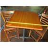 Image 8 : Qty 5 Square Wooden Tables 30"x30"x42"H w/ 10 Chairs