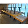 Image 18 : Qty 22 Wooden Tables 30"x37"x31"H w/ 65 Chairs 16"x16"x34"H