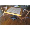 Image 2 : Qty 22 Wooden Tables 30"x37"x31"H w/ 65 Chairs 16"x16"x34"H