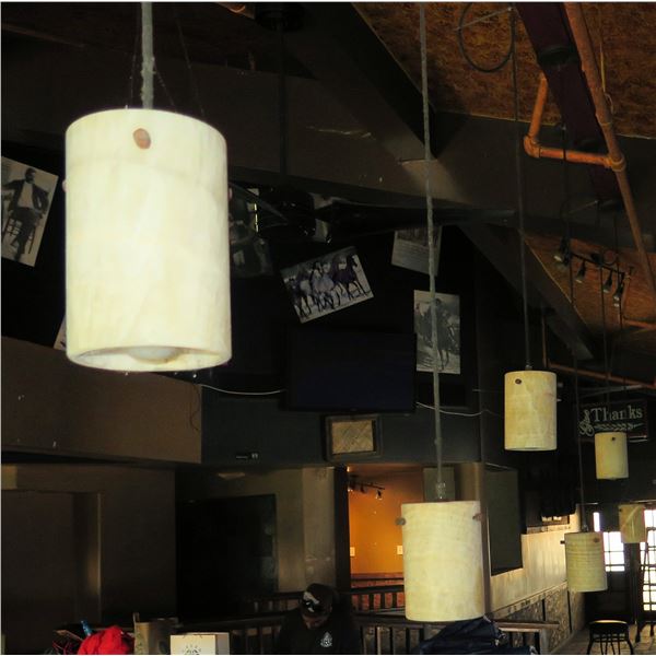 Qty 6 Hanging Cylinder Lamps