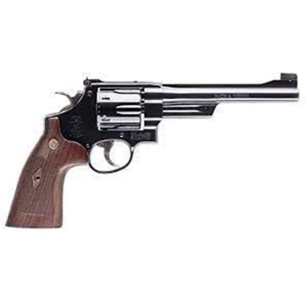 S&W 25 CLASSIC .45LC 6.5" AS BLUED CHECKERED WOOD GRIPS