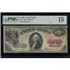 Image 1 : 1869 $1 RAINBOW Legal Tender PMG 15