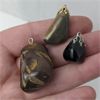 Image 2 : Set of 7 Gemstone Pendants - Agate, Petrified Wood & Jasper