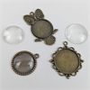 Image 2 : Set of 18 New Antique Bronze Pendant Making Sets 