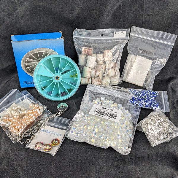 Lot of Mixed Jewelry Making Supplies & Beads