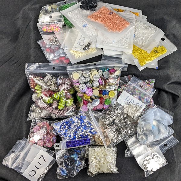 Lot of Mixed Beads & Jewelry Supplies