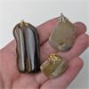 Image 2 : Set of 7 Gemstone Pendants - Agate, Petrified Wood & Jasper