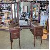 Image 1 : Solid Wood Vanity Dressing Table with Mirror 65" x 44" x 19"