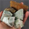 Image 2 : Lot of Raw Green Calcite, Tiger Eye & Aventurine Specimens