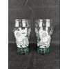 Image 2 : Set of 2 Always Coca Cola Christmas Glasses with Santa - Green Glass