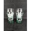 Image 3 : Set of 2 Always Coca Cola Christmas Glasses with Santa - Green Glass