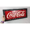 Image 2 : Vintage Coca Cola Framed Metal Sign with Raised Letters 24" x 10.5"