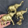Image 1 : Lot of 3 Brass Elephants & Brass Cat Statue