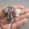 Image 2 : Set of 2 Crystal Mushrooms - Fluorite & Quartz