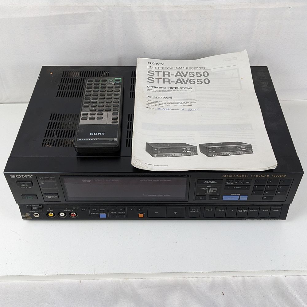 Sony Audio/Video Control Center With Remote and Manual