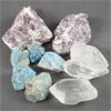 Image 1 : Lot of Raw Blue Apatite, Lithium Quartz & Lepidolite Specimens