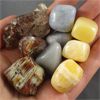 Image 1 : Lot of Polished Inclusion Quartz, Blue Quartz & Orange Calcite Specimens