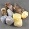 Image 2 : Lot of Polished Inclusion Quartz, Blue Quartz & Orange Calcite Specimens