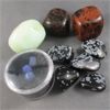 Image 1 : Lot of Polished Chrysoprase, Mahogany Obsidian, Snowflake Obsidian & Raw Azurite Blueberries