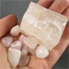 Image 2 : Lot of Polished Rose Quartz & Raw Pink Optical Calcite Specimen