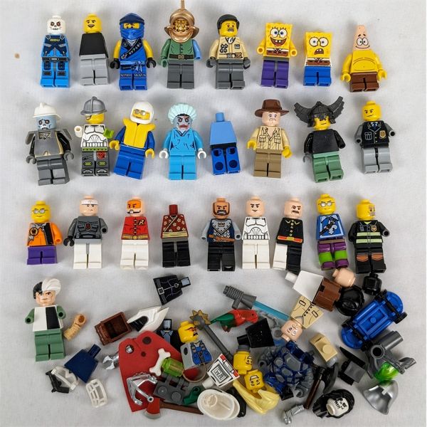 Lot of Lego Mini Figurines and Parts