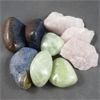 Image 1 : Lot of Polished New Jade, Dumortierite & Raw Kunzite Specimens
