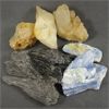 Lot of Raw Tangerine Quartz, Black Kyanite & Blue Kyanite Specimens